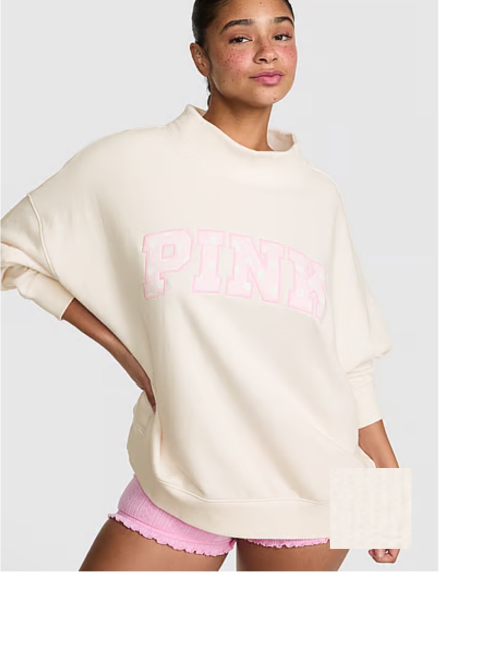 PINK Mockneck Polka dot